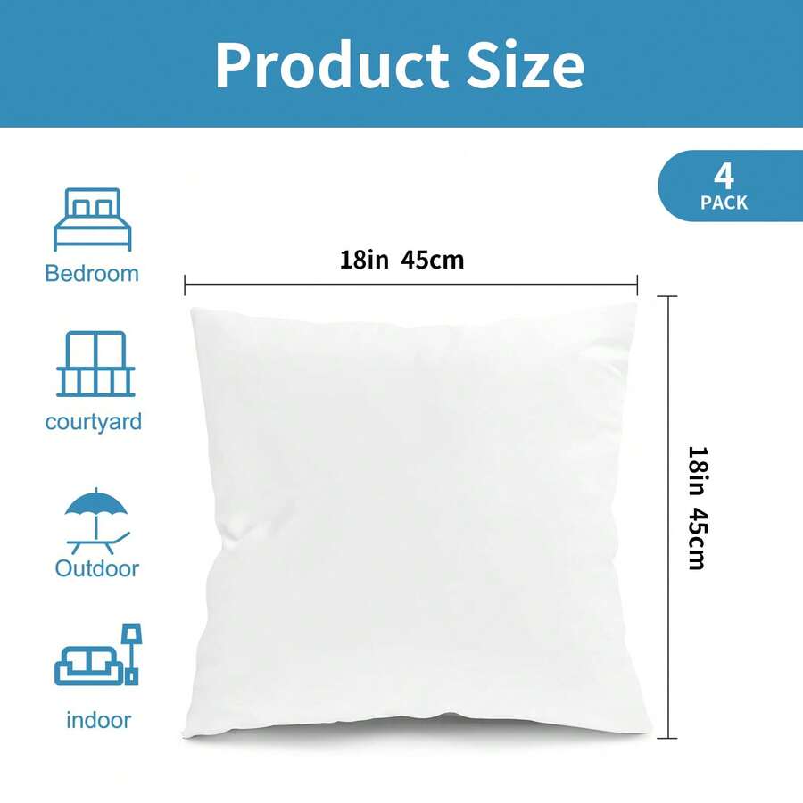 4 Pack Weather Outdoor Pillow  - Pillow Insert 18X18 review and price